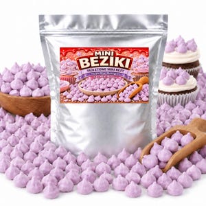 Micro paarse meringues - mini meringues voor taarten, desserts en cupcakes 100 g