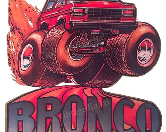 Vintage 1978 Ford Bronco Iron-On T-Shirt Transfer Digital Download | Printable- Instant Download!