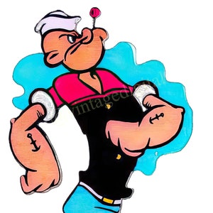 Vintage 1970s Popeye the Sailor Man Iron-On T-Shirt Transfer Digital Download Printable Art - Instant Download!