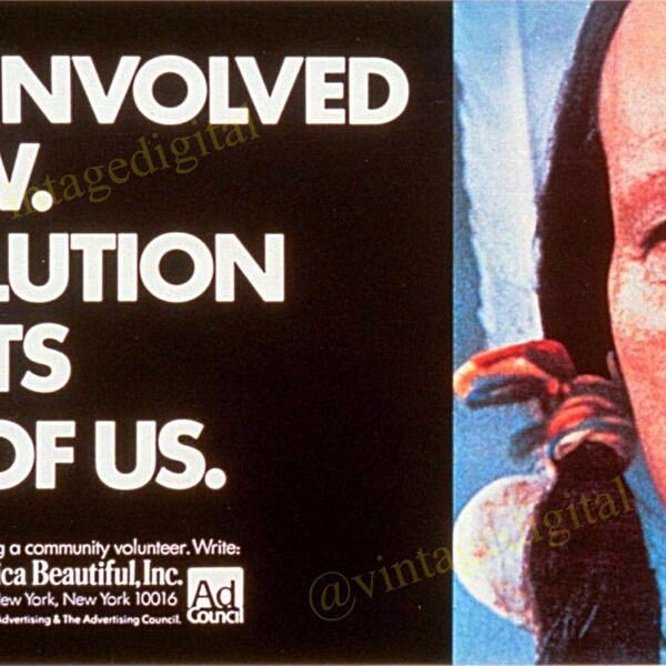 1970s Crying Native American Indian Pollution Ad Digital Art Download Printable - Instant Download!