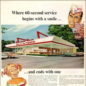 Burger king poster - Etsy 日本