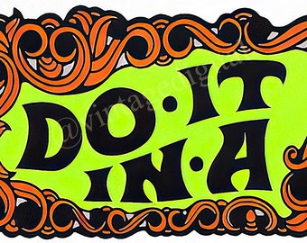 Vintage 1970s Do It In A Chevy Bumper Sticker Digital Download | Printable- Instant Download!