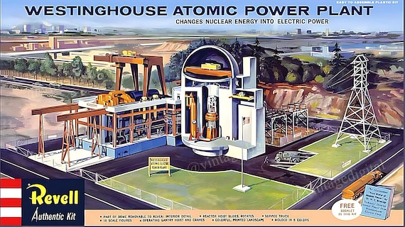 Vintage 1960s Atomic Power Plant Model Kit Box Art (digital Download) - Etsy