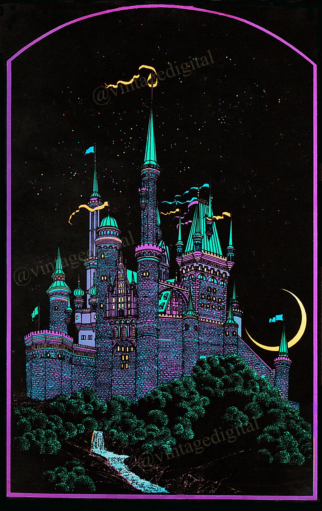 70'sヴィンテージ ブラックライトポスター MAGIC CASTLE #125 70'sヴィンテージ ブラックライトポスター MAGIC CASTLE #125