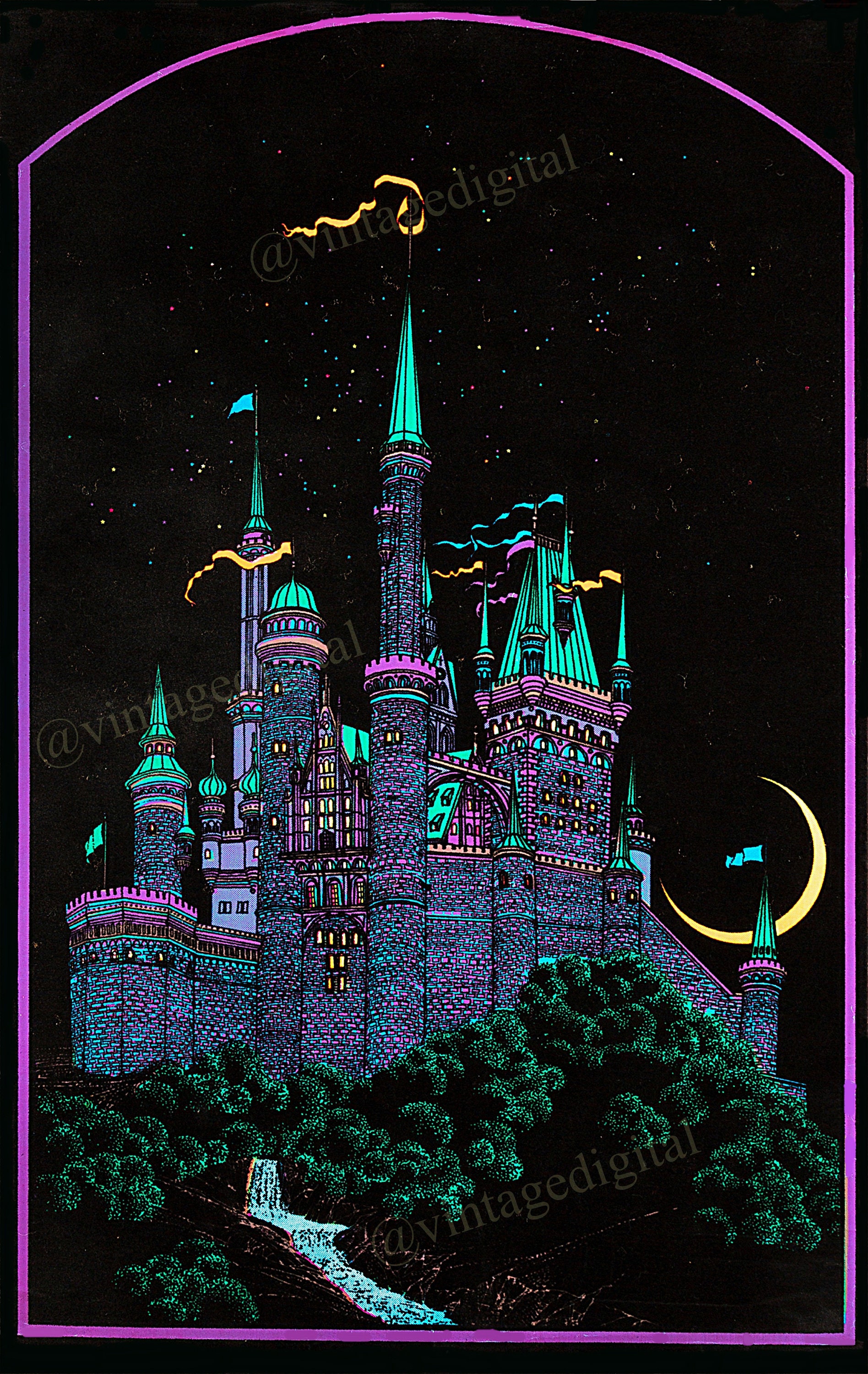 70'sヴィンテージ ブラックライトポスター MAGIC CASTLE #125 70'sヴィンテージ ブラックライトポスター MAGIC CASTLE #125