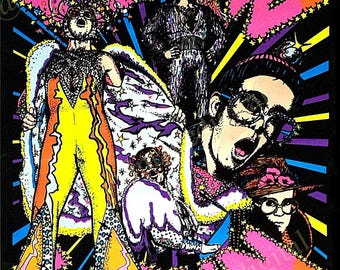 Vintage 1970s Elton John Blacklight Poster Replica DIGITAL Download Printable Art  - Instant Download!