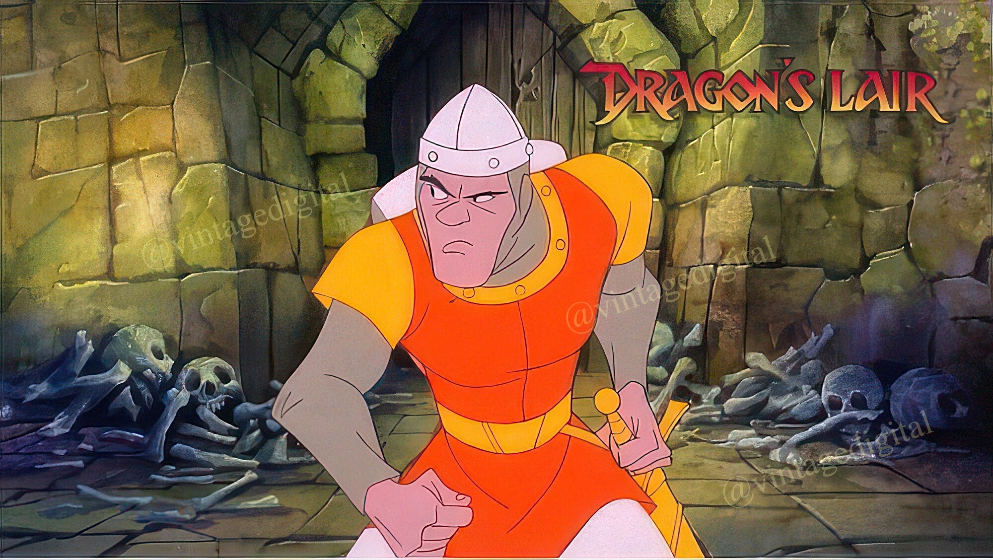 Vintage 1980s Dragon's Lair Arcade Video Game Dirk the Daring Digital ...