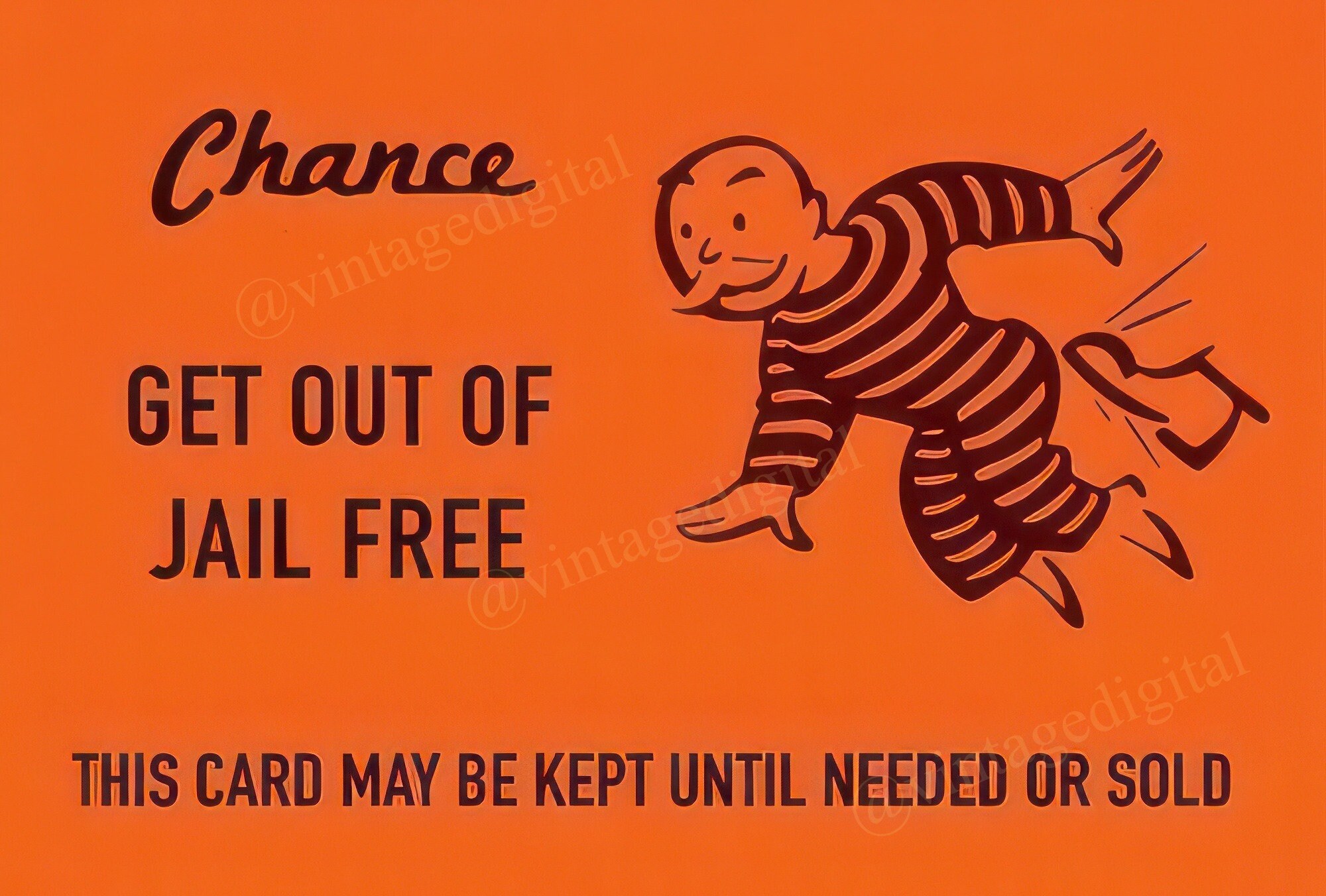 Printable Get Out Of Jail Free Card Editable Template FREE Templates