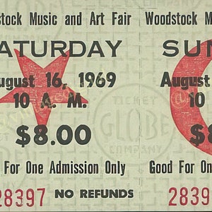 Vintage 1969 Woodstock Musik und Kunst Fair Replica DIGITAL Ticket Download Druckbare Kunst - Instant Download!