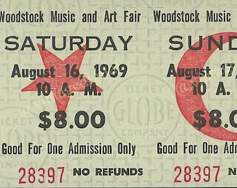 Woodstock 1969 Poster: Vintage Music Festival Flyer, Kraft Paper