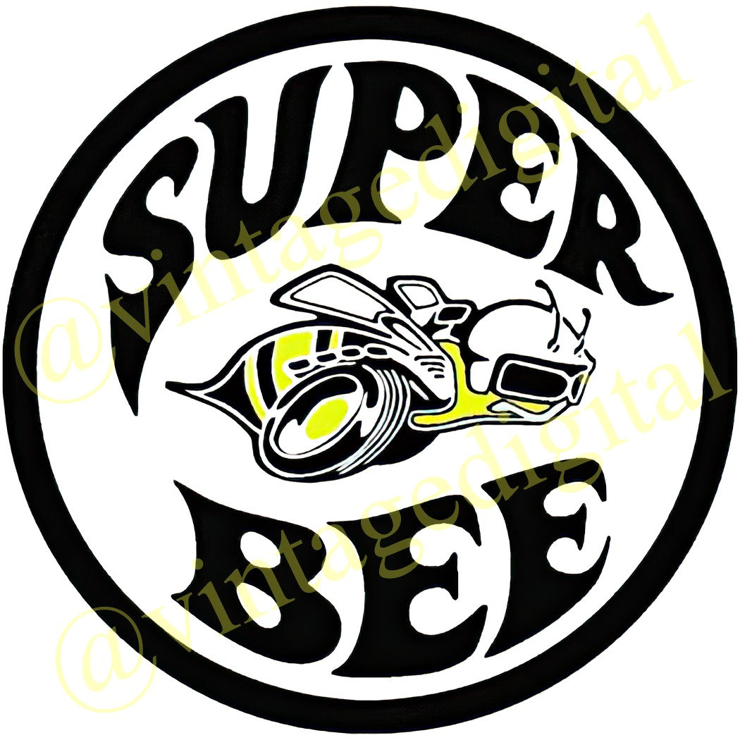 Vintage 1970s Super Bee Racing Iron-on T-shirt Transfer Digital ...
