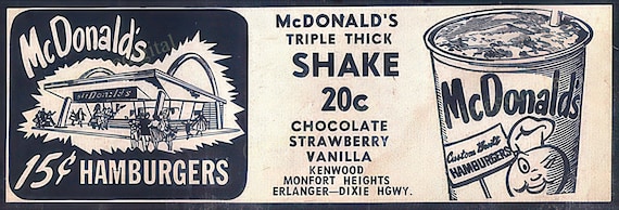 Vintage 1960s Mcdonalds Restaurants Replica Ad - Frameable Art