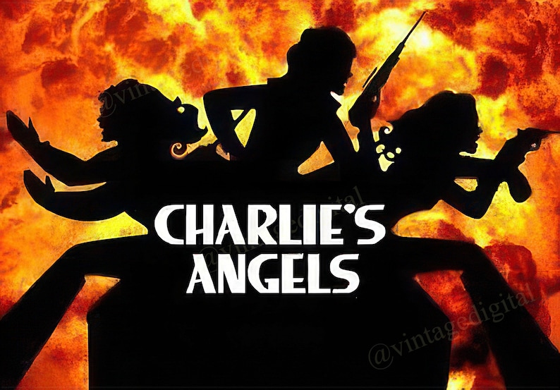 Vintage 1980s Charlie's Angels TV Show Logo Framable Art Digital ...