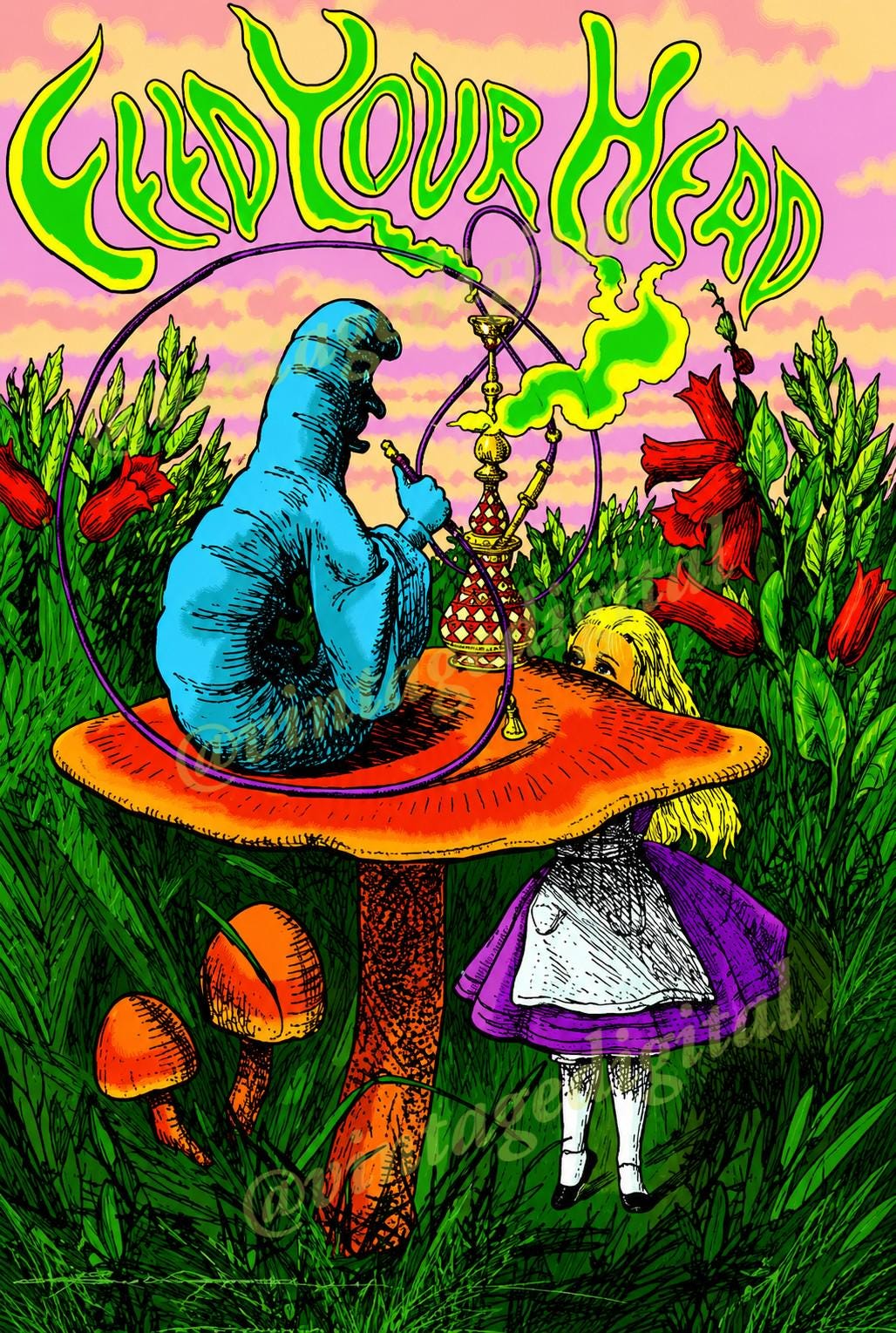 Alice in Wonderland Blacklight Poster - Etsy