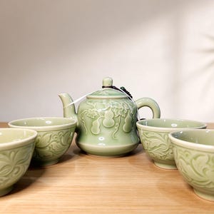 Celadon Tea Sets | Artist-Created Works | Traditional Craftsmanship | Zen-Inspired | For Daily Use | Display | Gifting | Chinese Ceramics