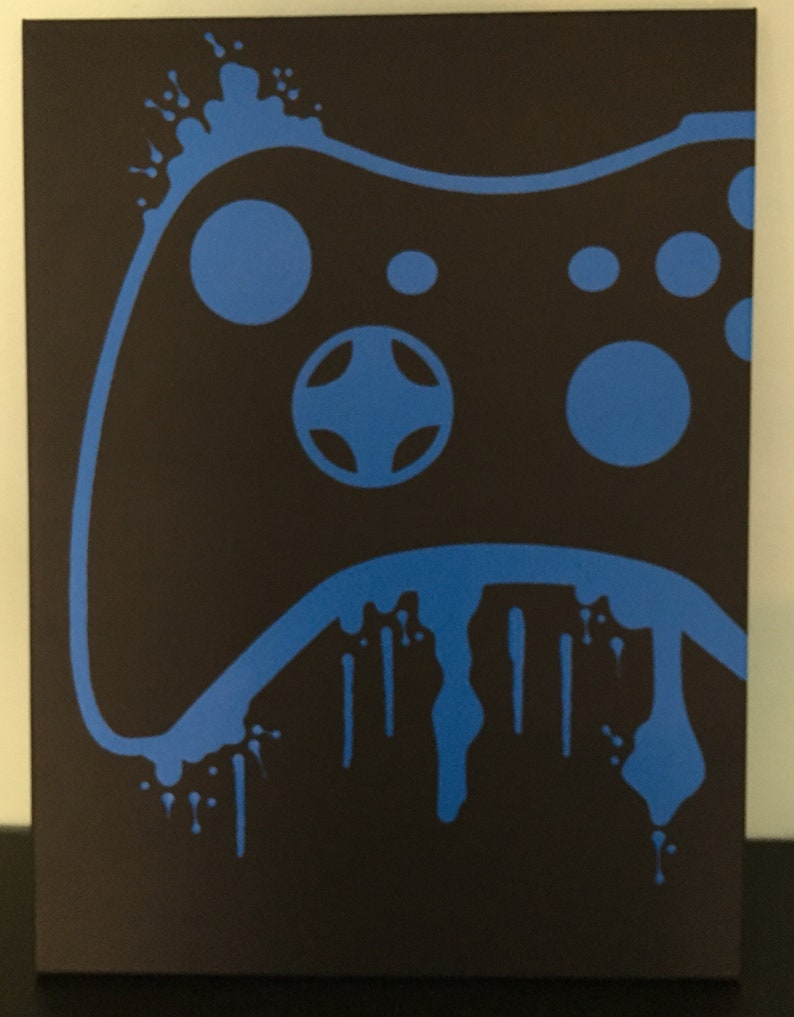 Xbox Video Game Controller Painting Video Game Art Hand Etsy