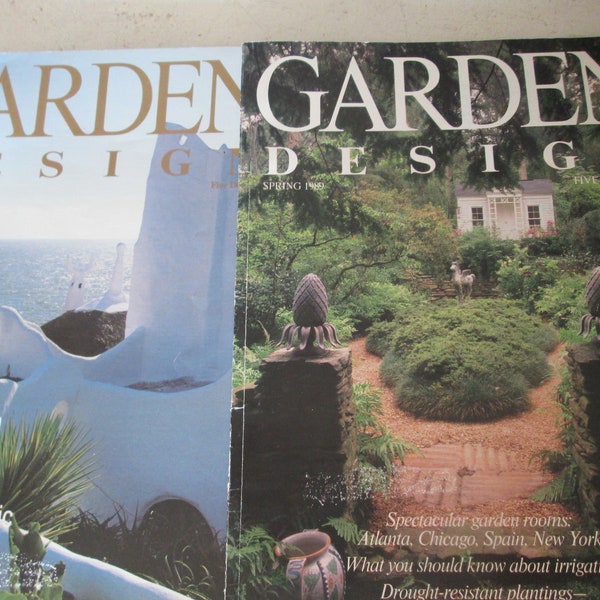 Vintage Garden Design Magazines Winter 1988-89 Spring 1989 Garden Plants Flowers