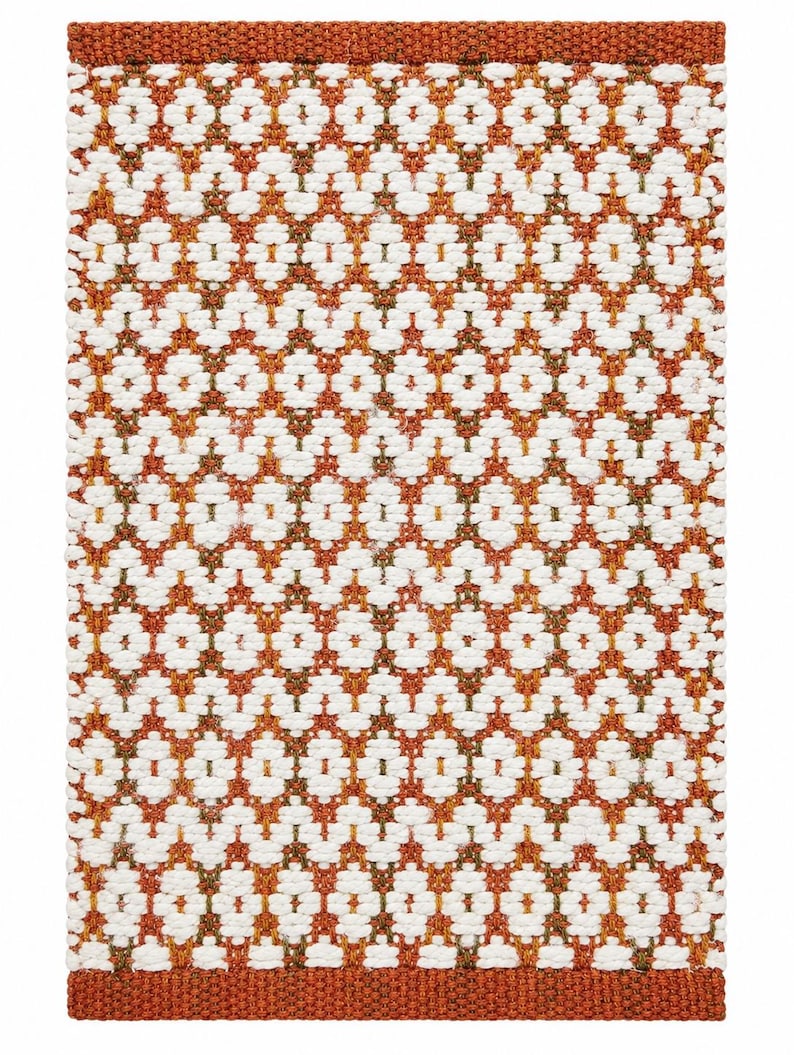 Handwoven Jute Rug, Ivory Rust Orange Textured Flatweave Area Rug - Etsy