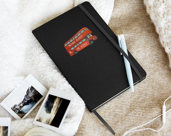 Red Double Decker Bus Hardcover Journal: Motivational Lined Notebook