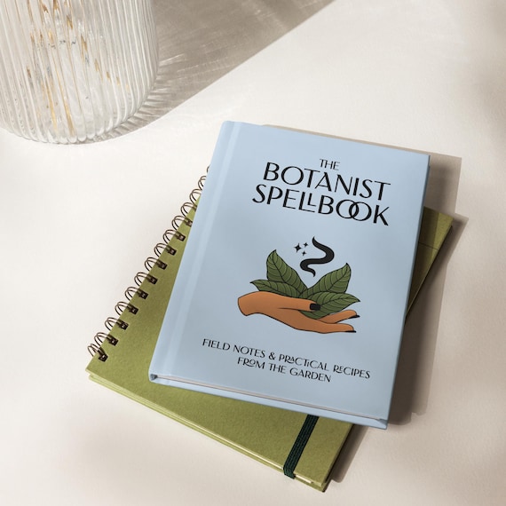Botanist Spellbook Journal Witchy Garden Notebook Lined Hardcover Grimoire for Field Notes and Recipes
