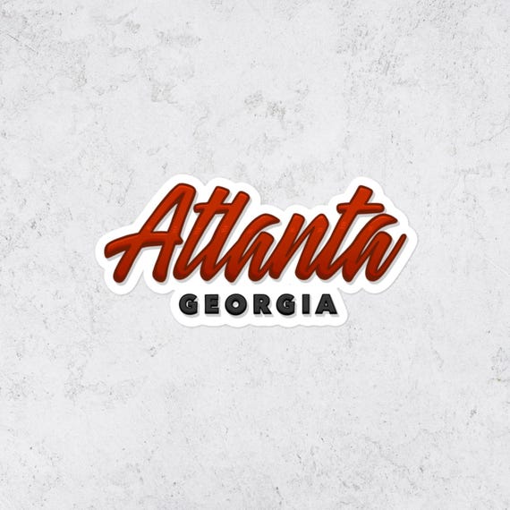 Atlanta Georgia Vinyl Sticker USA Travel Waterproof Decal for Laptop or Tablet