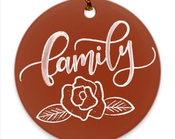 Ornament, Family Porcelain Ornament, Christmas Ornament