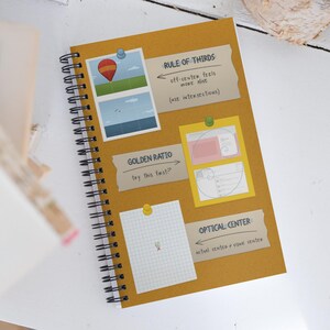 Illustrated Graphic Design Reference Spiral Notebook