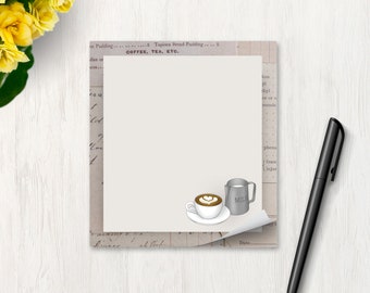 Coffee Notepad, Latte Art Stationery Gift for Baristas