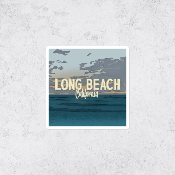 Long Beach California Vinyl Sticker Travel Laptop Decal