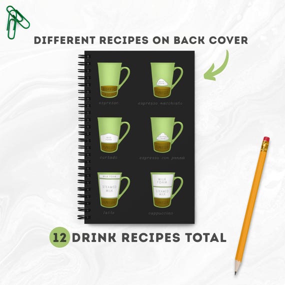 Coffee Recipe Notebook Espresso Barista Dot Grid Journal Coffee Tasting Log Gift for Coffee Lovers and Home Baristas DIY Cafe Log Book