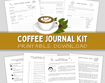 Printable Coffee Tasting Journal: Espresso Recipe Notebook (PDF Download)