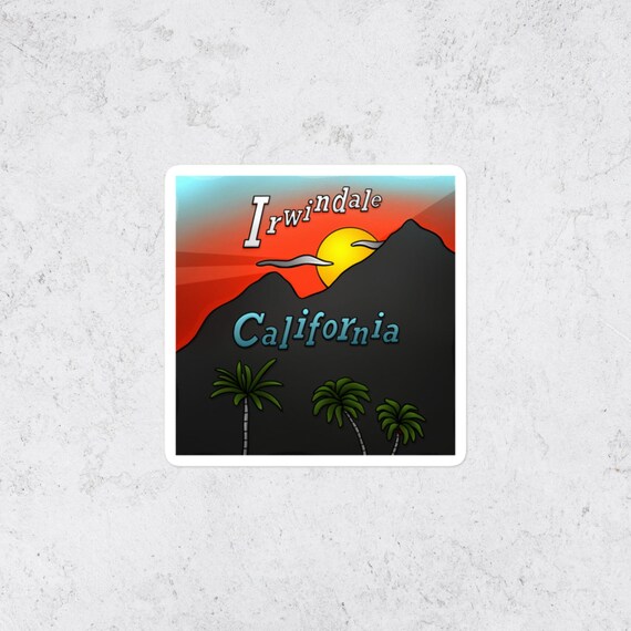 Irwindale California Vinyl Sticker Travel Themed Decal