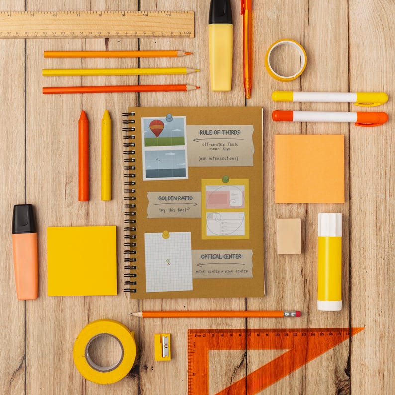 Basic Graphic Design Principles Notebook. Perfect Gift for Artists and Designers.