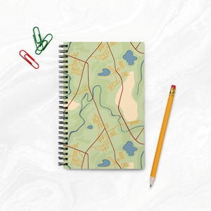 Wegenkaart Reisdagboek Dot Grid Spiraal Notitieboek voor Reisplanning Cadeau voor kaartliefhebbers Van Life Journal