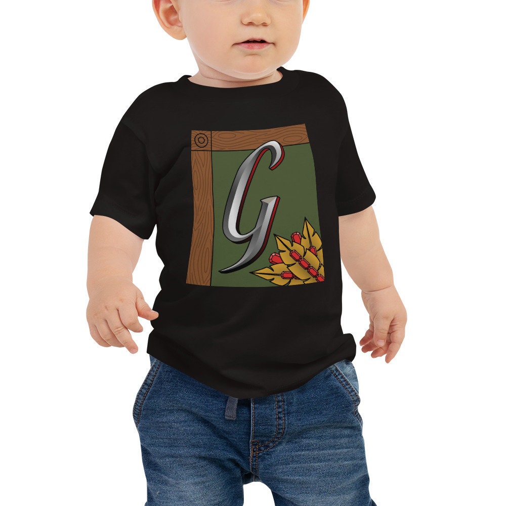 Baby Shirt Letter G Baby TShirt Monogram Baby Gift Etsy