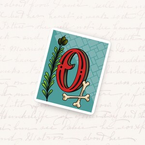 Letter O vinyl sticker typografie monogram waterdichte sticker uniek eerste cadeau voor waterflessen laptops en tijdschriften artistiek alfabet