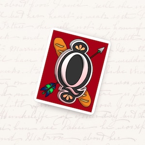 Letter Q vinyl sticker monogram typografie waterdicht sticker uniek eerste cadeau voor waterflessen tijdschriften en tablets artistiek alfabet