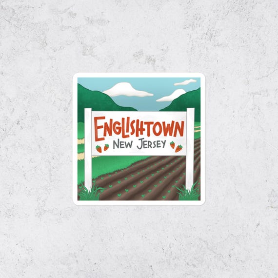 Englishtown New Jersey Vinyl Sticker Travel Laptop Decal