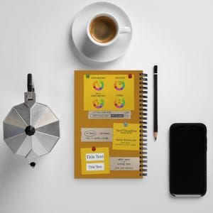 Back of the Graphic Design Reference Notebook features illustrated notes on color theory and typography on the back cover.