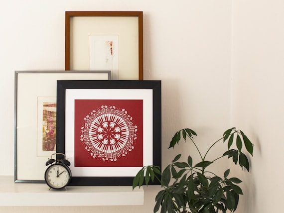 Jazz Piano Art Print: Coffee & Music Mandala Poster