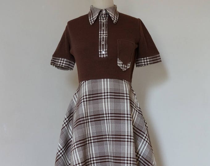 Vintage 1960s Louis Feraud Dress / Mod Dress Plaid Dress Fit N - Etsy