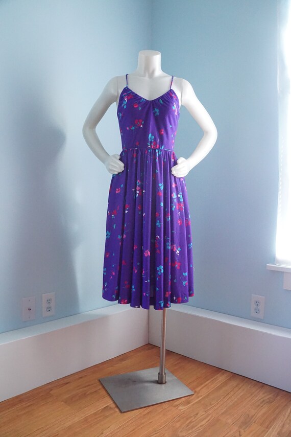 Vintage 1970s Lanz Dress / Sundress Open Back Dres