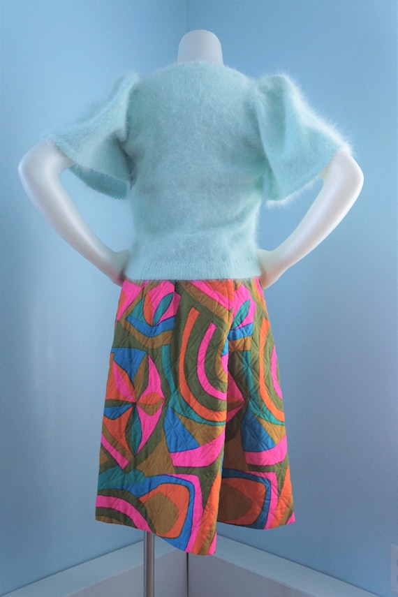 Vintage 1970s Mary Farrin Sweater / Mint Green An… - image 8