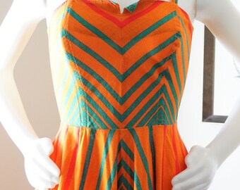 Vintage 1970s Fenno Sport Dress / 1970s Sundress Made in