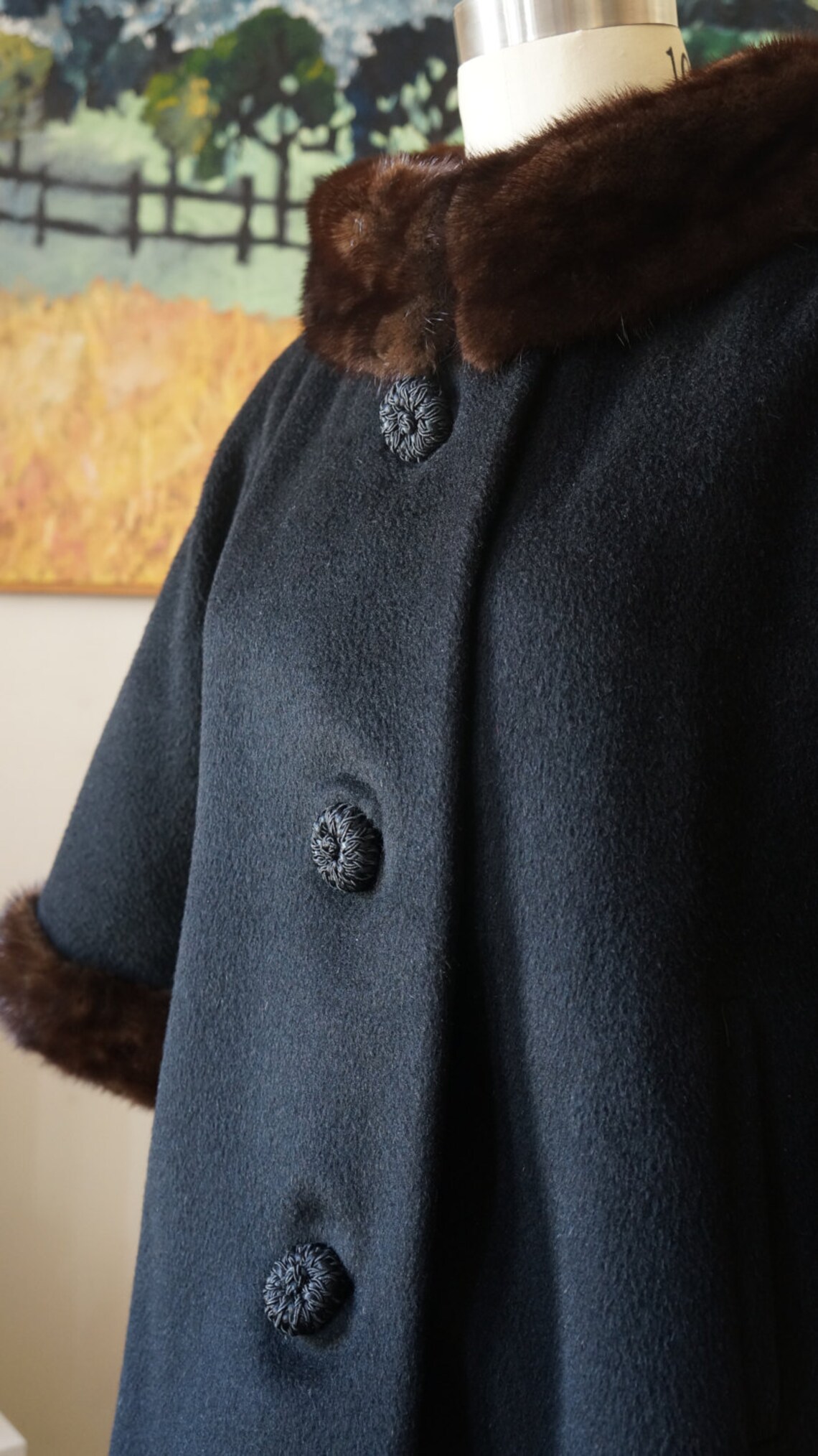 Vintage 1960s Coat w/ Mink Collar / Roos Atkins Curilow of Etsy