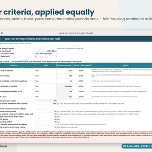 Spreadsheet voor het screenen van huurders, overzicht van huuraanvragen, overzicht van aflopende en verlengde huurcontracten, datum van kennisgeving huurverhoging, Excel Google Sheets afbeelding 6