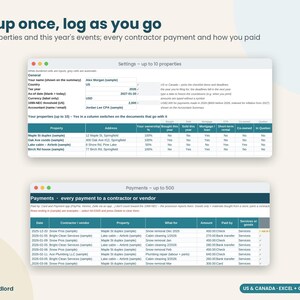 Landlord Tax Prep Organizer 2026: Rental Property Tax Checklist and 1099-NEC Tracker, Excel Google Sheets image 7