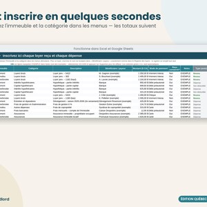 Comptabilité immeubles locatifs Québec, T776 & TP-128, tableur propriétaire, omzet en locatieafhankelijkheden, Excel, Google Spreadsheets afbeelding 3