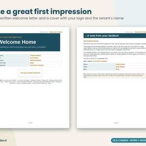 Tenant Welcome Packet Editable, Landlord Welcome Letter, Move In Checklist, Rental Welcome Book, Word Google Docs, Fillable PDF image 3