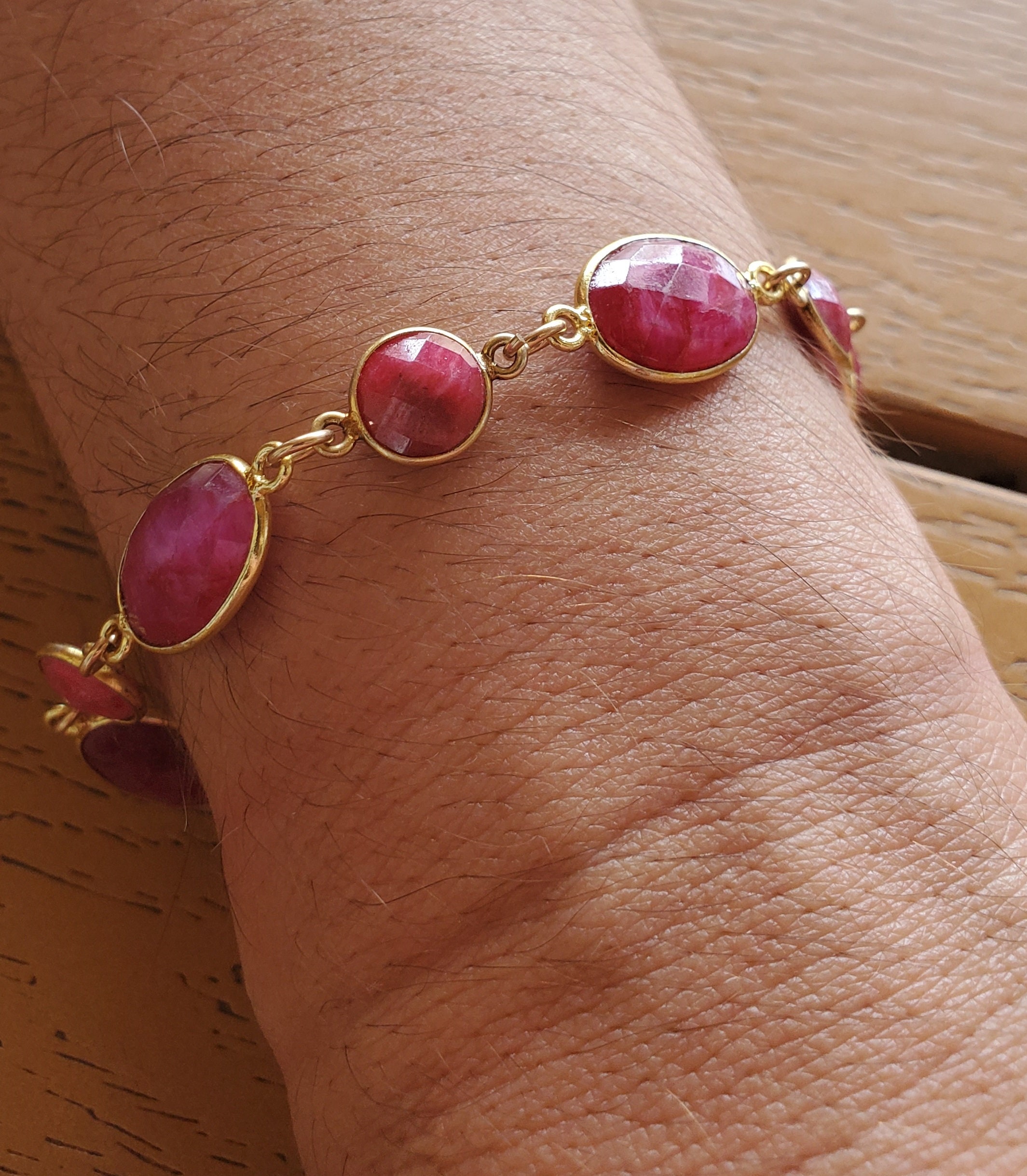 She Glows from Within: carnelian + ruby bracelet - Sophia Forero Designs
